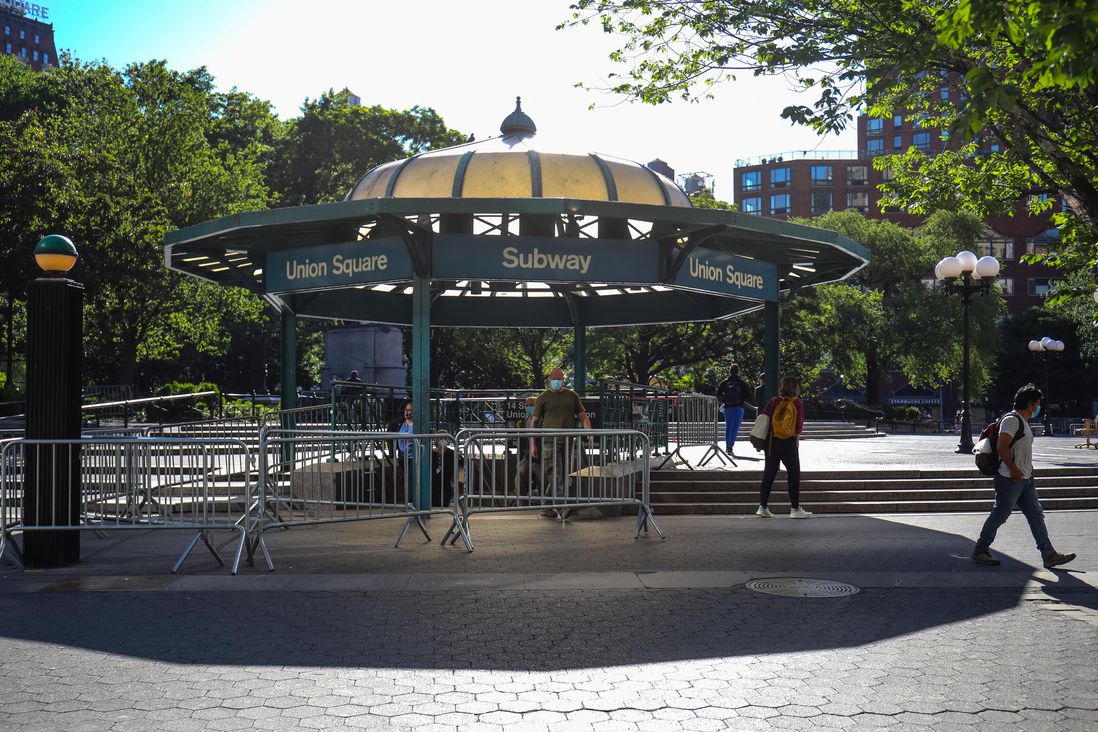 Union Square subway station entrance on June 8th